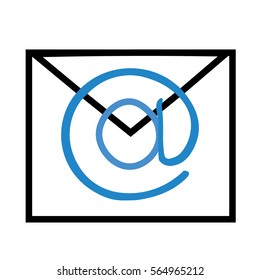 sign the e-mail on the mail envelope