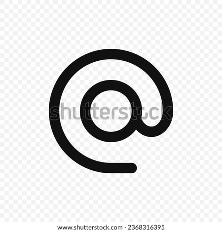 At sign as email symbol. Internet electronic mail icon isolated. Vector EPS 10