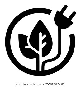 Sign of Energy efficiency pictogram, sustainability, energy crisis, eco-friendly