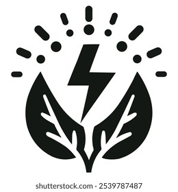 Sign of Energy efficiency pictogram, sustainability, energy crisis, eco-friendly
