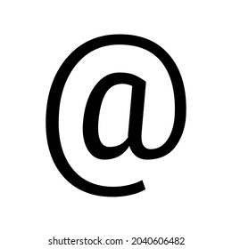 At sign in English grammar vector illustration