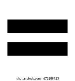 Sign equally black icon .