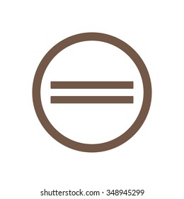 Sign equally icon.Vector illustration.