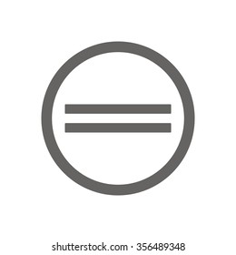 Sign equally icon.Vector illustration.