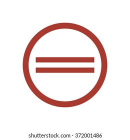 Sign equally icon.Vector illustration.