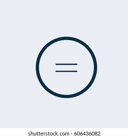 Sign equally icon.Vector illustration.