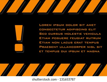 Sign with exclamation point and copy-space for your text