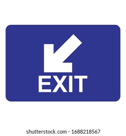 sign exit arrow left direction vector