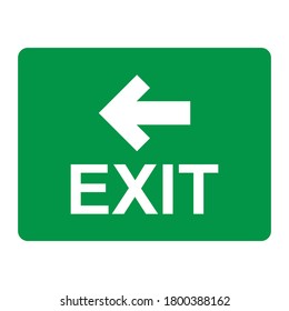 sign exit arrow turn left