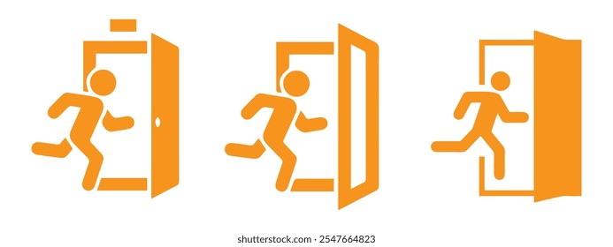 Ícone Assinar e sair da porta. Saia do logotipo. ilustração vetorial. Eps 10