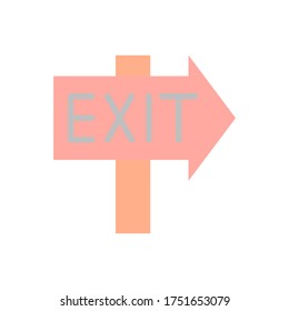 Sign, exit icon. Simple color vector elements of firefighters icons for ui and ux, website or mobile application