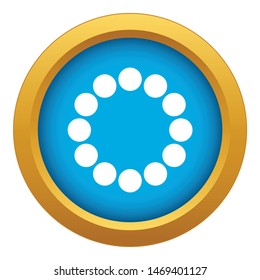 Sign expectations page load icon blue vector isolated on white background for any design