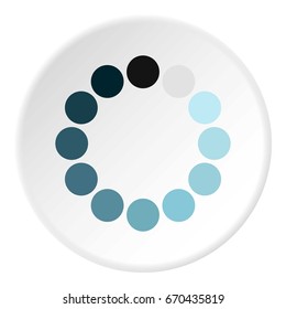 Sign expectations page load icon in flat circle isolated vector illustration for web