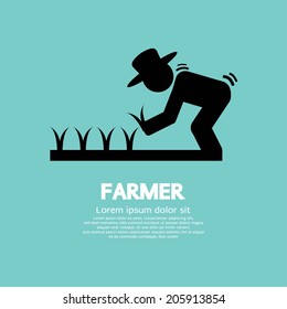 Sign Of Farmer Vector Illustration