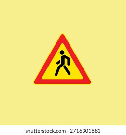 El letrero presenta un símbolo de un trabajador excavando dentro de un triángulo bordeado de rojo sobre un fondo amarillo, alertando a los conductores sobre las actividades de construcción o mantenimiento en la carretera. Adecuado para la seguridad del tráfico, señales de tráfico, transporte y conceptos relacionados con la construcción.