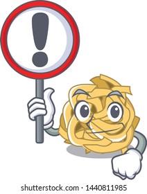 With sign fettucine isolated with in the mascot