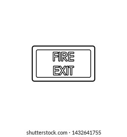 sign fire exit icon. Element of web for mobile concept and web apps icon. Outline, thin line icon for website design and development, app development
