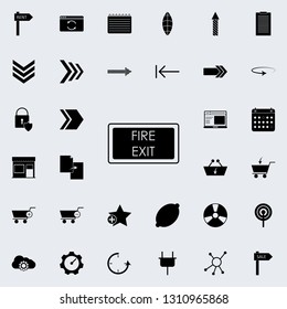 sign fire exit icon. web icons universal set for web and mobile on white background