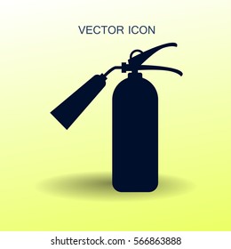 ilustración del vector de icono del extintor de incendios de signo