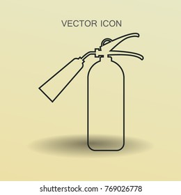 sign fire extinguisher icon vector illustration