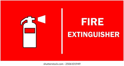 Sign fire extinguisher industrial allert, fire extinguisher sign industrial.