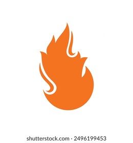 sign of fire flame logo vector icon illustration design 