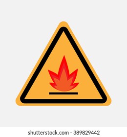 Sign of fire hazard - vector icon