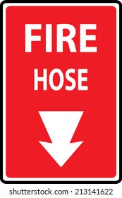 Sign of Fire hose reel sign , Vector illustration