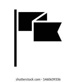 sign flag glyph flat vector icon