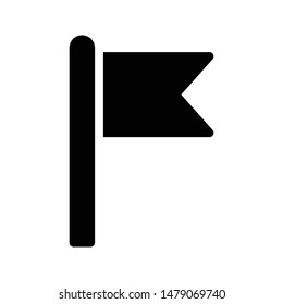 sign flag glyph flat vector icon