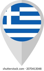 The sign with the flag of Greece . Used in maps and atlases. Vector illustration