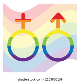 Sign with flag in honor of LGBT Pride Day. Illustration Stop homophobia for the International Day against Homophobia. Vector flat illustration with background. Use as banner, poster, sticker, print