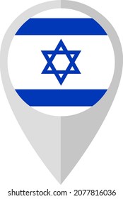The sign with the flag of Israel. Used in maps and atlases. Vector illustration