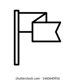 sign flag thin line vector icon