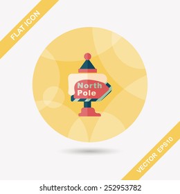 Sign flat icon with long shadow,eps10