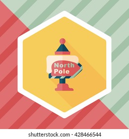 Sign flat icon with long shadow,eps10