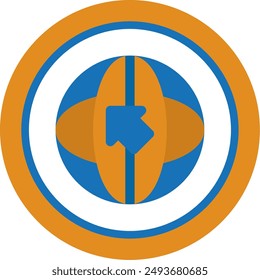Sign Up Flat Two Colors Vector Icon Design