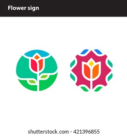 sign for flower shop or flower delivery applications