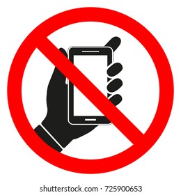 No Cell Phone Vector Icon Isolated Stock Vector (royalty Free 