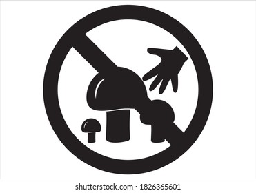 
Sign forbidden to pick mushrooms
