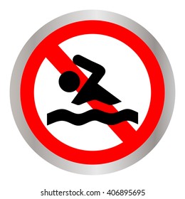 The sign is forbidden to swim