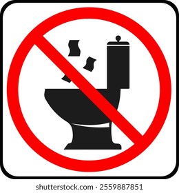 The sign it is forbidden to throw away garbage. A trash can. A flat image on a white background. Vector images.