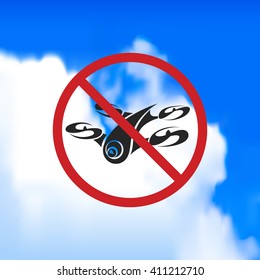sign forbidding flight drone