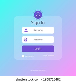 Sign In Form For Business And Health Web Site Mobile Applications Flat Light Relax Beauty Natural Vector Design