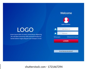Connectez-vous au menu formulaire avec des icônes de ligne simples. Conception de la page de connexion pour le site Web et les applications mobiles.