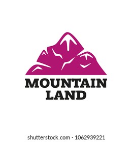Sign in the form of mountains, for the nature reserve, a travel company