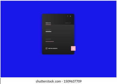 
Sign in and sign up form page. Website ui vector elements.