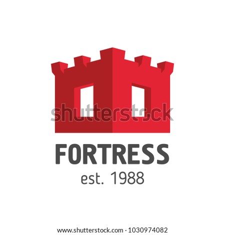 Sign of fortress, reliability, strength, security