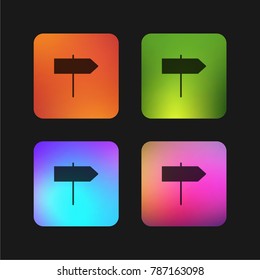 Sign four color gradient app icon design