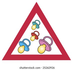 sign with four soothers